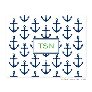 Boatman Geller Personalzied Anchors Foldover Notes  Office Supplies > General Supplies > Paper Products > Stationery