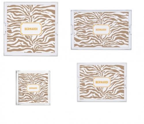 Boatman Geller Personalized Zebra Tray Four Sizes  Home & Garden > Kitchen & Dining > Tableware > Serveware > Serving Trays