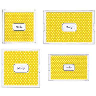 Boatman Geller Personalized Polka Dot Tray  Home & Garden > Kitchen & Dining > Tableware > Serveware > Serving Trays
