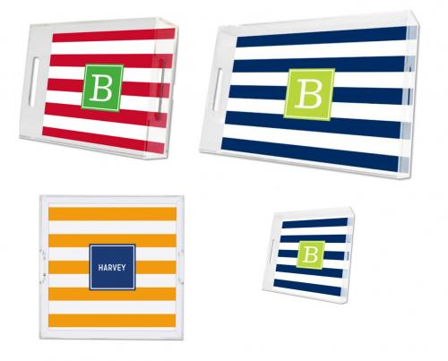 Boatman Geller Personalized Stripe Tray Four Sizes  Home & Garden > Kitchen & Dining > Tableware > Serveware > Serving Trays