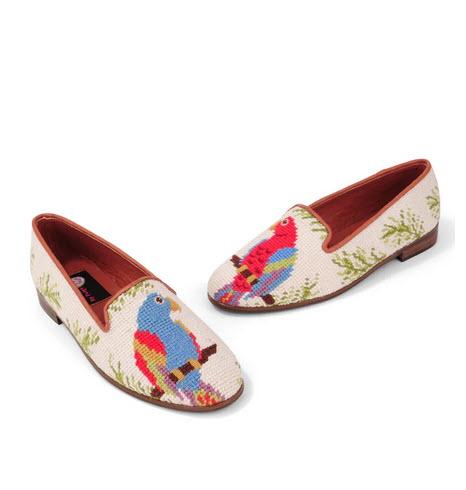 ByPaige Parrot Needlepoint Loafers  Apparel & Accessories > Shoes > Loafers