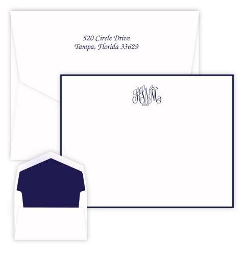 Embossed Graphics Classic Monogram Raised Ink Card  Office Supplies > General Supplies > Paper Products > Stationery
