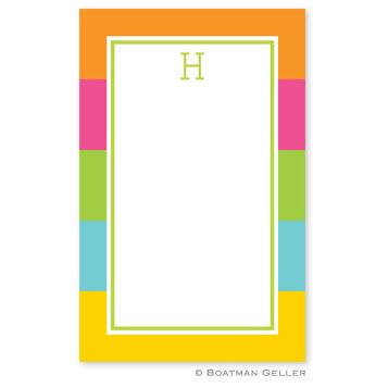Boatman Geller Personalized Notepad in Bold Stripe Pattern  Office Supplies > General Supplies > Paper Products > Notebooks & Notepads