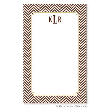Boatman Geller Stella Notepad in Herringbone Chocolate   Office Supplies > General Supplies > Paper Products > Notebooks & Notepads