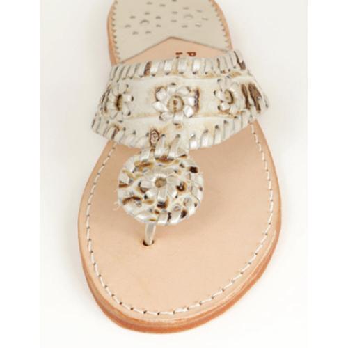 Pale Gold Croc with Platinum Palm Beach Sandals Pale Gold Croc with Platinum Apparel & Accessories > Shoes > Sandals > Thongs & Flip-Flops
