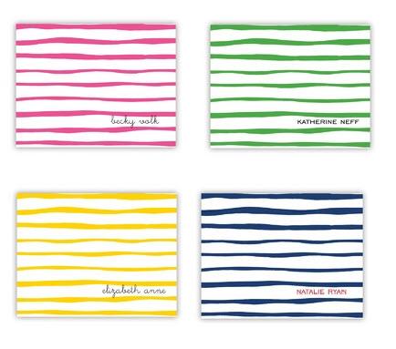 Boatman Geller Personalized Stripe Foldover Note  Office Supplies > General Supplies > Paper Products > Stationery