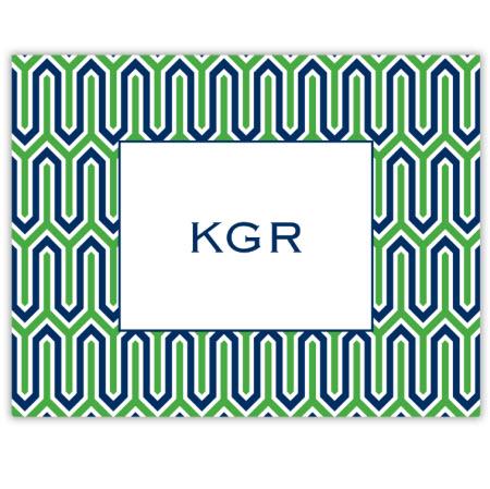 Boatman Geller Personalized Blaine Navy and Kelly Note  Office Supplies > General Supplies > Paper Products > Stationery