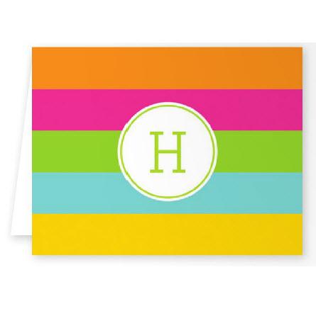 Boatman Geller Personalized Stripe Foldover Note  Office Supplies > General Supplies > Paper Products > Stationery