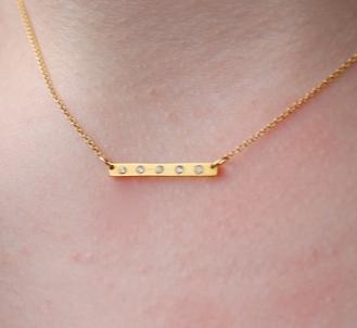 Diamond Bar Necklace  Apparel & Accessories > Jewelry > Necklaces