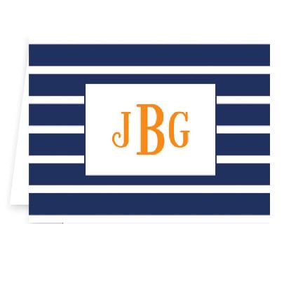 Boatman Geller Personalized Nautical Stripe Note  Office Supplies > General Supplies > Paper Products > Stationery