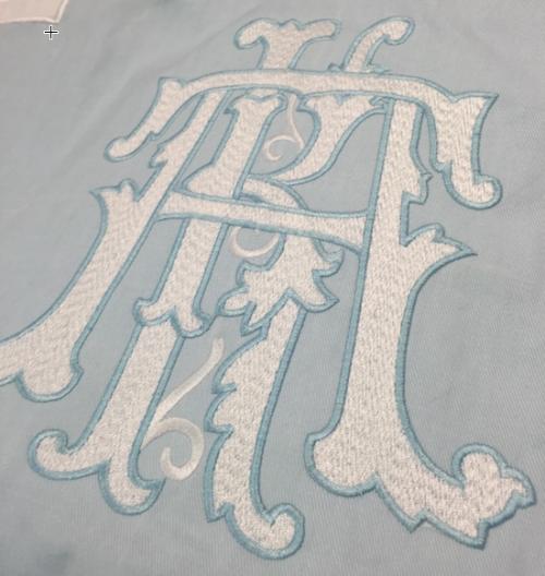 Royal Monogram done in Two color threads Royal Monogram NULL
