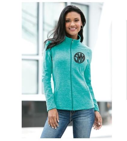 Ladies Heather Microfleece Full-Zip Jacket More Colors  Apparel & Accessories > Clothing > Activewear > Active Jackets