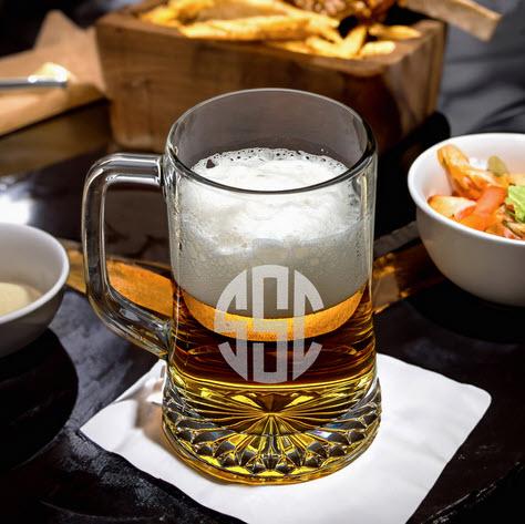 Monogrammed Beer Mug 23 OZ  Home & Garden > Kitchen & Dining > Tableware > Drinkware > Mugs