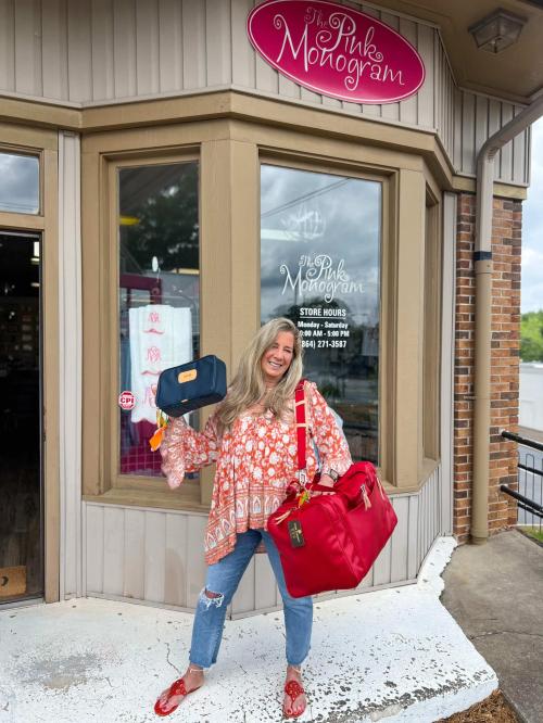  Jon Hart Designs Personalized Medium Square Duffle  Luggage & Bags > Duffel Bags